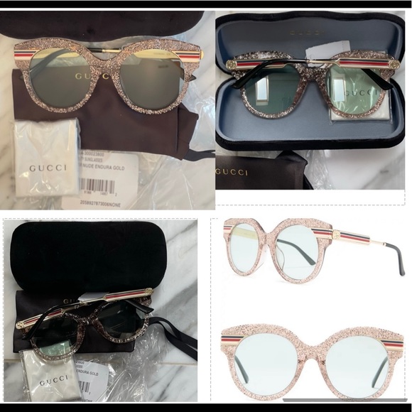UNISEX GUCCI NUDE GLITTER BLING SUNGLASSES main image 14